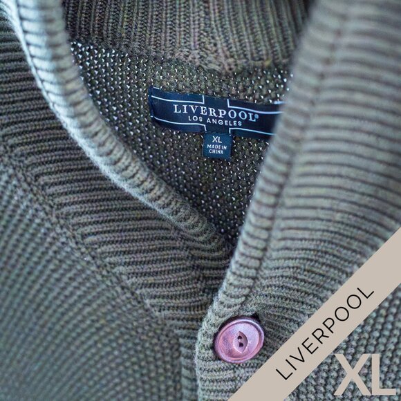 Liverpool Los Angeles XL Sweater | Shawl Collar Cardigan - Picture 3 of 4